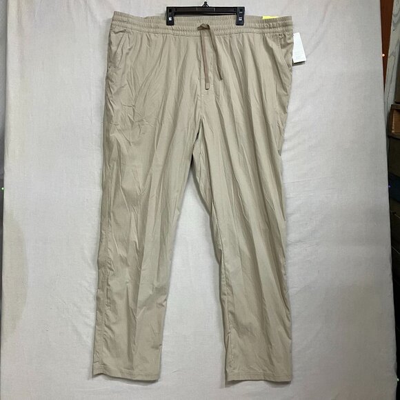 All In Motion Men's XXL Khaki Ripstop Pants Drawstring Quick Dry Elastic Waist - Picture 2 of 11